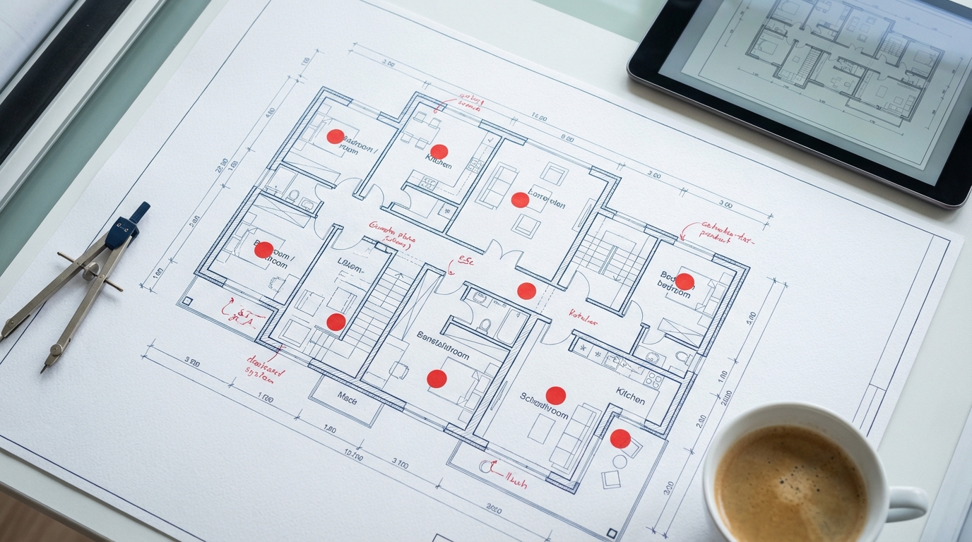 Smart home wiring floor plan layout example