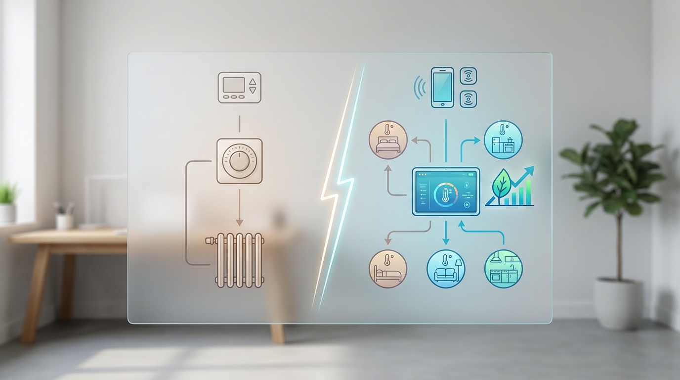 Smart thermostat vs standard comparison chart